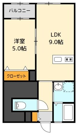 Growth Gendou B棟の物件間取画像